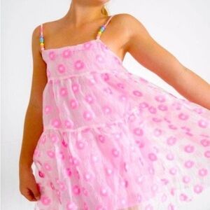 Lola + The Boys Pink Floral Kids Dress